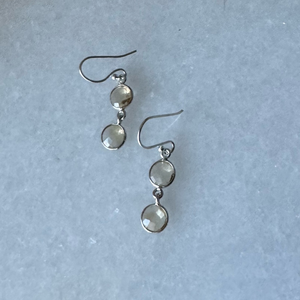 NWOT Tuckernuck Checkmate Earrings, Citrine, Sterling Silver